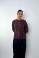 MAROON BROWN 00S YSL YVES SAINT LAURENT SPORTS SWEATSHIRT