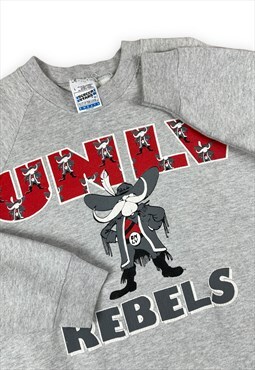 UNLV Rebels Vintage 90s Grey sweatshirt Screen printed 