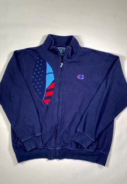 Vintage Size L Champion Rework Jacket In Blue
