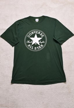 Vintage 90s OG Converse Green Oversize T Shirt