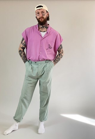 RETRO, 80S VINTAGE BASEBALL SHIRT IN PINK