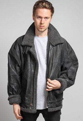 VINTAGE LEATHER AVIATOR JACKET