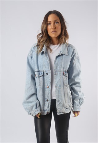 VINTAGE DIESEL DENIM JACKET OVERSIZED FITTED UK 18 XXL (BCI)