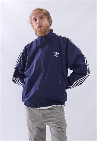 VINTAGE MENS ADIDAS LOGO WINDBREAKER TRACK SUIT JACKET
