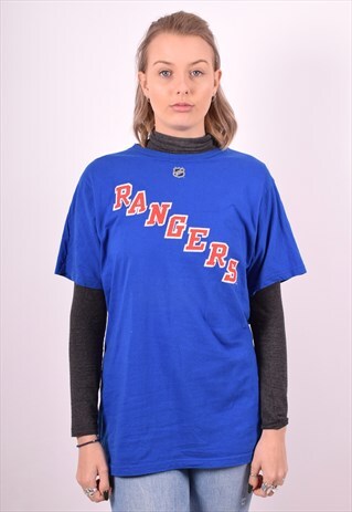 REEBOK WOMENS VINTAGE NFL RANGERS KREIDER T-SHIRT TOP MEDIUM