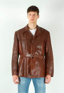 Akta Getskinn Swedish 1940s Jacket XL Goatskin leather coat