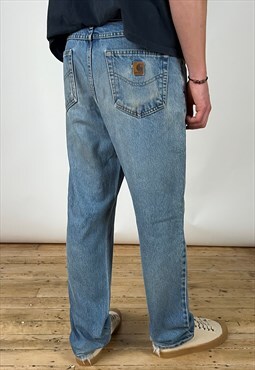Vintage Carhartt Jeans Men's Light Blue