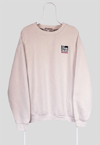 Vintage Fox News Beige Sweatshirt Embroidered Made in USA XL
