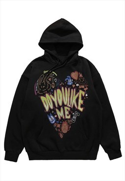 Retro graffiti hoodie scribble pullover raver pop art jumper