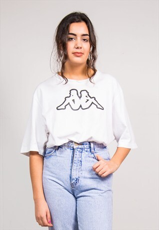 90'S VINTAGE WHITE KAPPA T-SHIRT