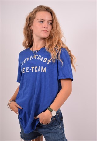 VINTAGE LEE T-SHIRT TOP BLUE