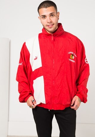 VINTAGE 80S PUMA SHELL SPORT JACKET / S1026