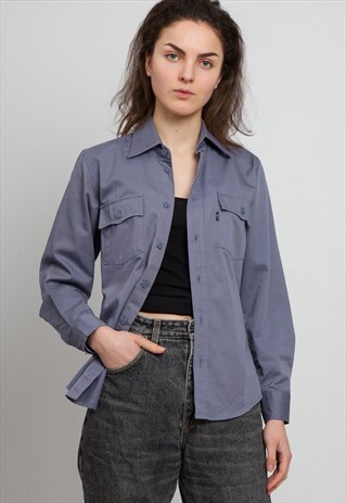 VINTAGE BLUE LEVI'S LONG SLEEVE SHIRT