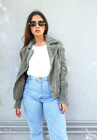 VINTAGE 90S ONYX LEATHER JACKET