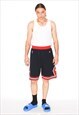 VINTAGE 90S NBA CHICAGO BULLS SHORTS IN BLACK / RED