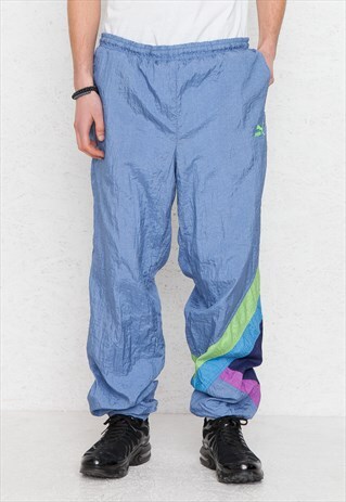 VINTAGE RETRO PURPLE PUMA TRACK BOTTOMS JOGGERS