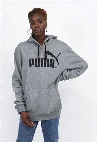 VINTAGE 90'S PUMA OVERSIZED GREY HOODIE