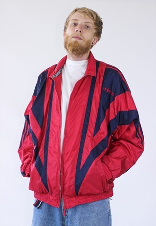 VINTAGE MENS ADIDAS TRACK SUIT TEAM WINDBREAKER JACKET