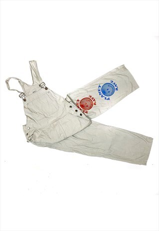 VINTAGE 90S A-GRADE DENIM DUNGAREES PLANET RAVE FLYER