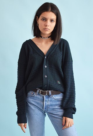 90'S RETRO JAZZY OVERSIZED KNIT DADS CARDIGAN TOP