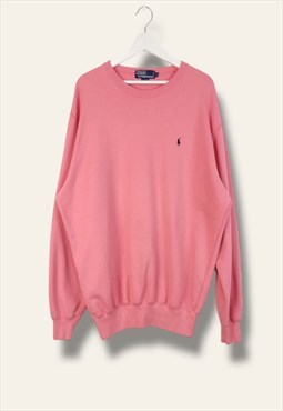 Vintage Ralph Lauren Sweatshirt Oversize in Pink M