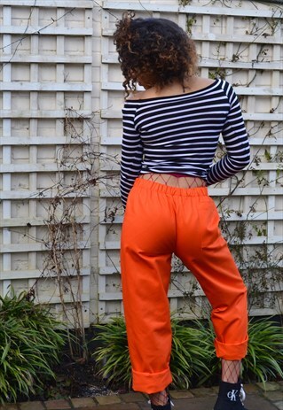 WORKWEAR ORANGE STRAIGHT LEG UNISEX TROUSERS