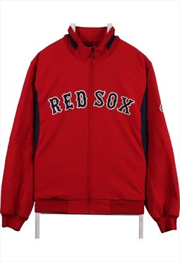 Majestic 90's Red Sox MLB Zip Up Bomber Jacket XLarge Red