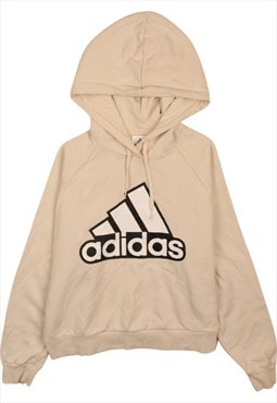 Vintage 90's Adidas Hoodie Pullover Spellout Beige Cream