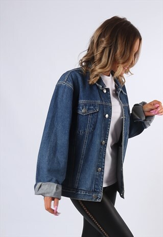 DENIM JACKET JEANAGERS OVERSIZED FITTED UK 14 - 16 (4CJ)