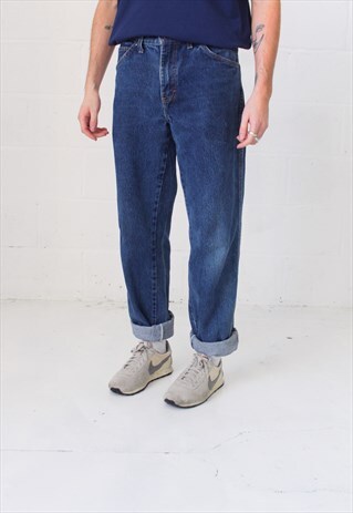 VINTAGE DICKIES RELAXED FIT JEANS IN MID WASH