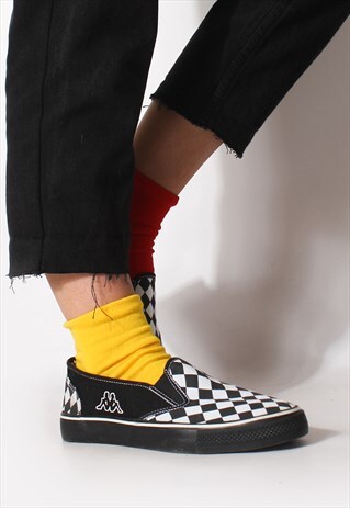CHECKERBOARD KAPPA KICKS TRAINERS