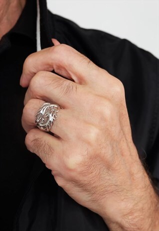 LEAF STERLING SILVER RING