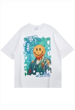 Kalodis Fun Oil Painting Print Loose T-Shirt