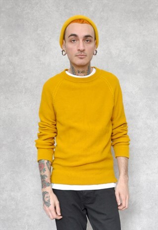 90S MUSTARD YELLOW RAGLAN SLEEVE SWEATSHIRT