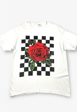Vintage Fruit Of The Loom Rose Graphic T-Shirt BV17581