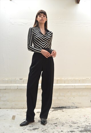 BLACK & WHITE STRIPE BODYSUIT LEOTARD