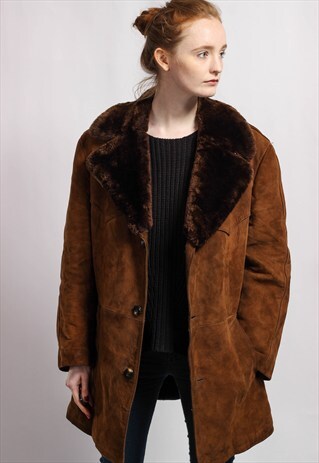 VINTAGE SUEDE SHERPA JACKET