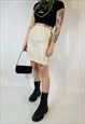 VINTAGE 90S 00S Y2K GRUNGE SATIN MESH LACE MINI SKIRT