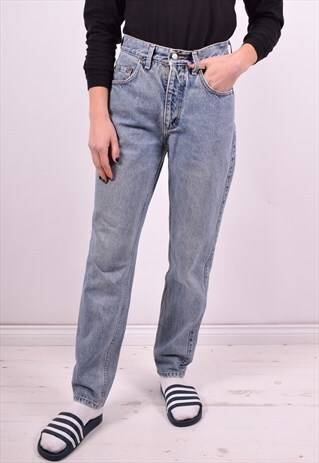MUSTANG WOMENS VINTAGE JEANS W28 L29 BLUE 90'S