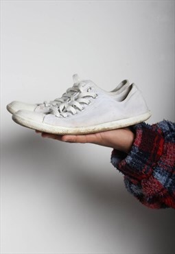 Vintage Converse Low Top Trainers White Size UK 8