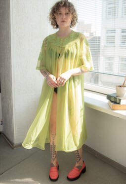 Vintage 60's Green Night Gown/Dress