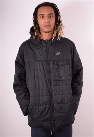 NIKE MENS VINTAGE REVERSIBLE PADDED JACKET XXL BLACK 90S