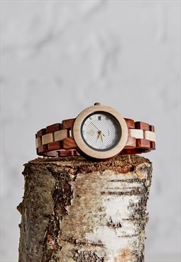 The Hazel - Handmade Recycled Wood Wristwatch