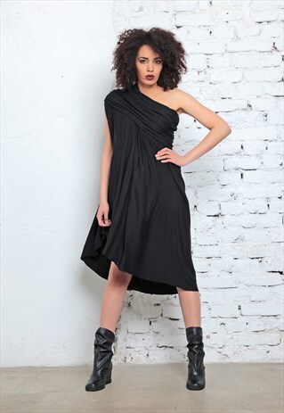 OFF SHOULDER DRESS/ ASYMMETRIC DRESS