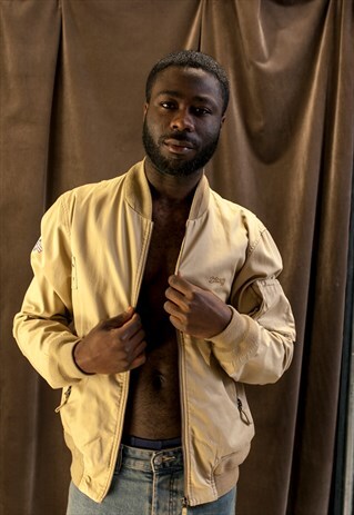 BEIGE BOMBER JACKET