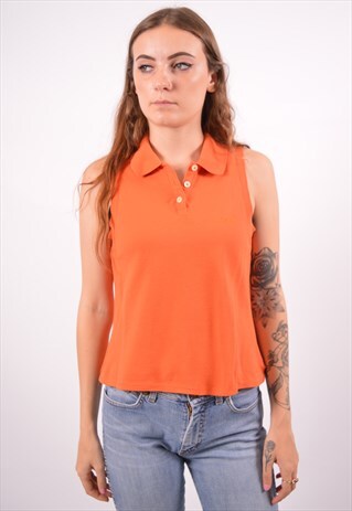 VINTAGE FILA POLO SHIRT SLEEVELESS ORANGE