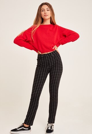 CHECKERED SLIM TROUSER