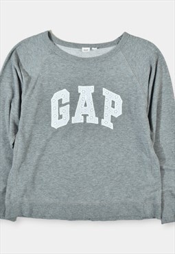 Vintage Women's Gap Sweatshirt Pullover Logo Grey