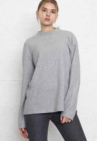 VINTAGE GREY DKNY ROUND NECK PULLOVER SWEATSHIRT
