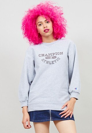 VINTAGE CHAMPION ATHLETICS MARL GREY SWEATER